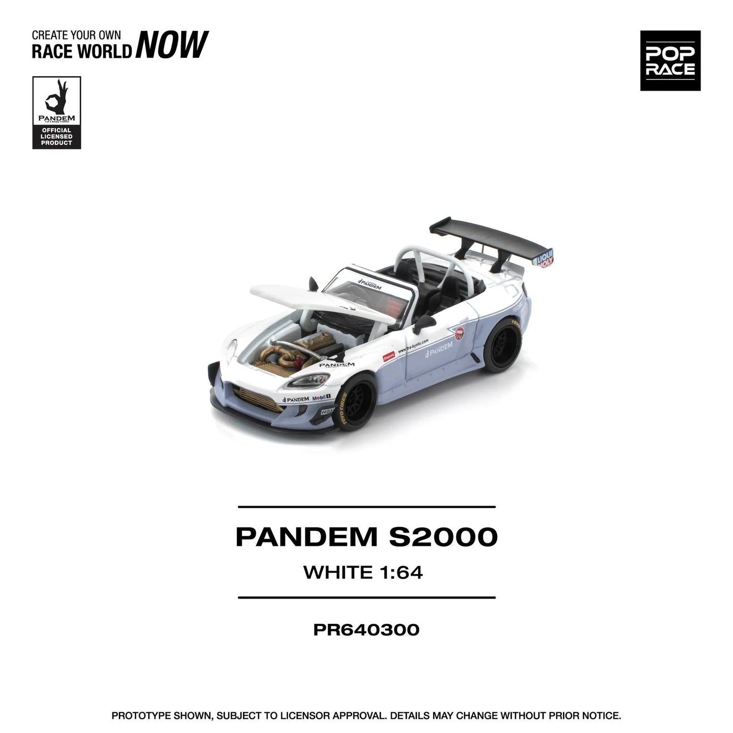 Pop Race 1:64 Pandem S2000 - White