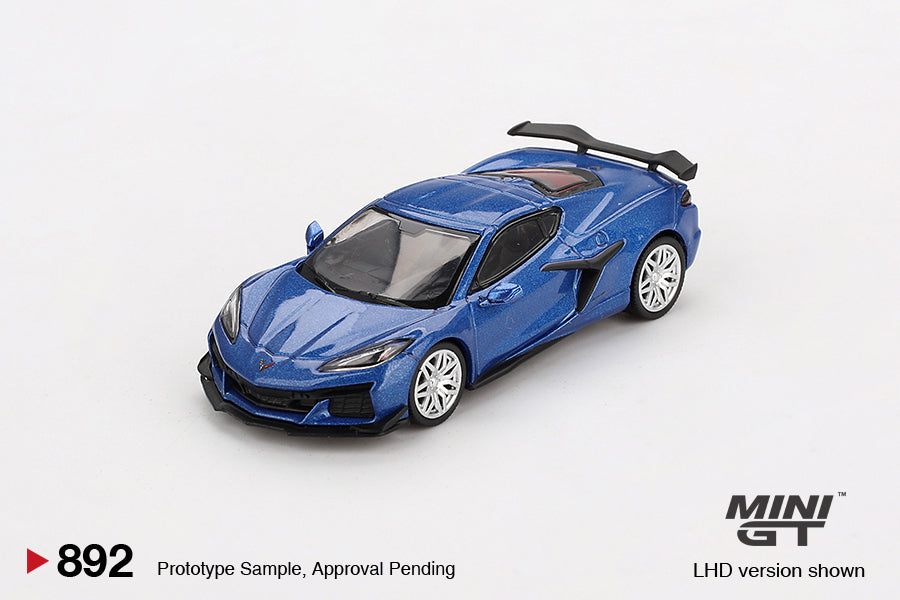 MiniGT 1:64 Chevrolet Corvette Z06 2023 – Elkhart Lake Blue Metallic #892