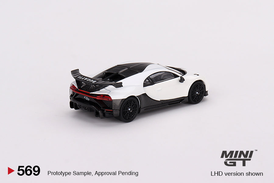 MiniGT 1:64 Bugatti Chiron Pur Sport – White – MiJo Exclusive #569