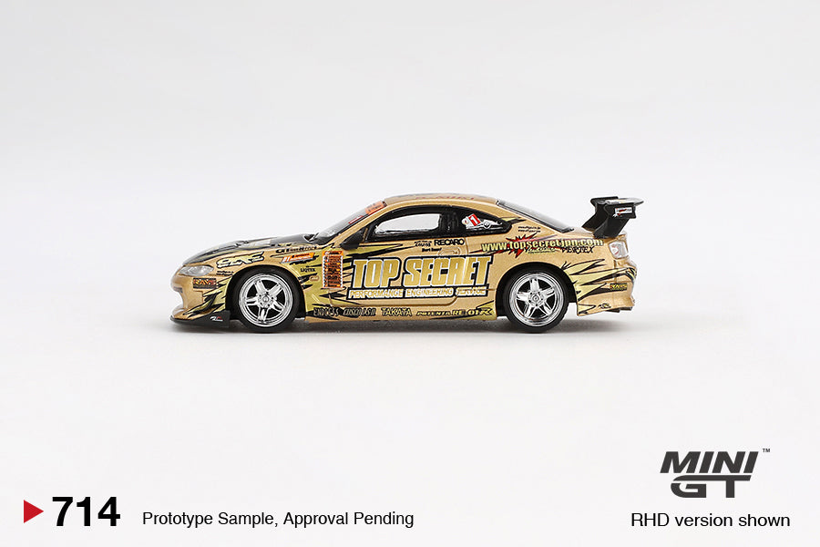 MiniGT 1:64 Nissan Silvia (S15) Top Secret D1GP - Gold #714