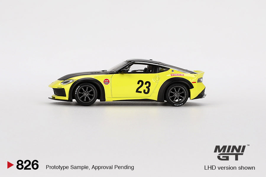 MiniGT 1:64 Nissan Z LB-NATION WORKS – Ikazuchi Yellow – LHD #826