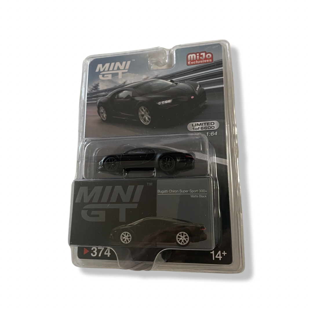 MiniGT 1:64 Bugatti Chiron Super Sport 300+ Matte Black - MiJo Exclusi –  Myguycollectibles
