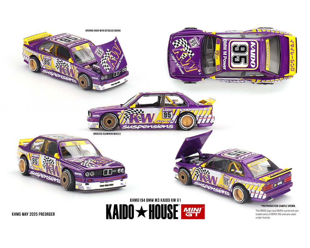 MiniGT X Kaido House 1:64 BMW M3 Kaido KW V1 – Purple