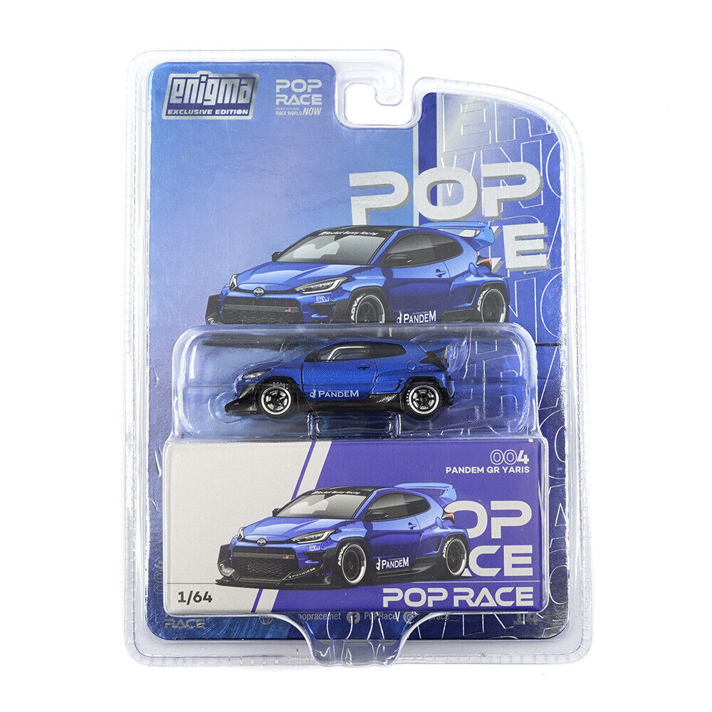 PopRace 1:64 Toyota Pandem GR Yaris Enigma Exclusive - Metallic Blue