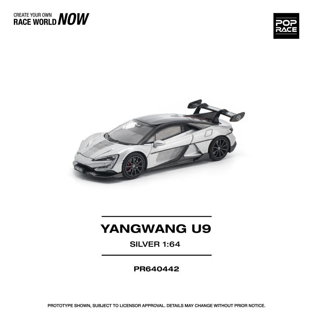 Pop Race 1:64 Yangwang U9 - Silver