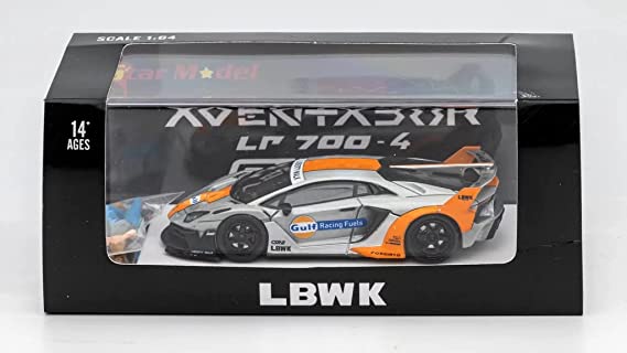 Star Model 1:64 Lamborghini Aventador LBWK LP700-4 GT EVO Gulf Raw With  Figure