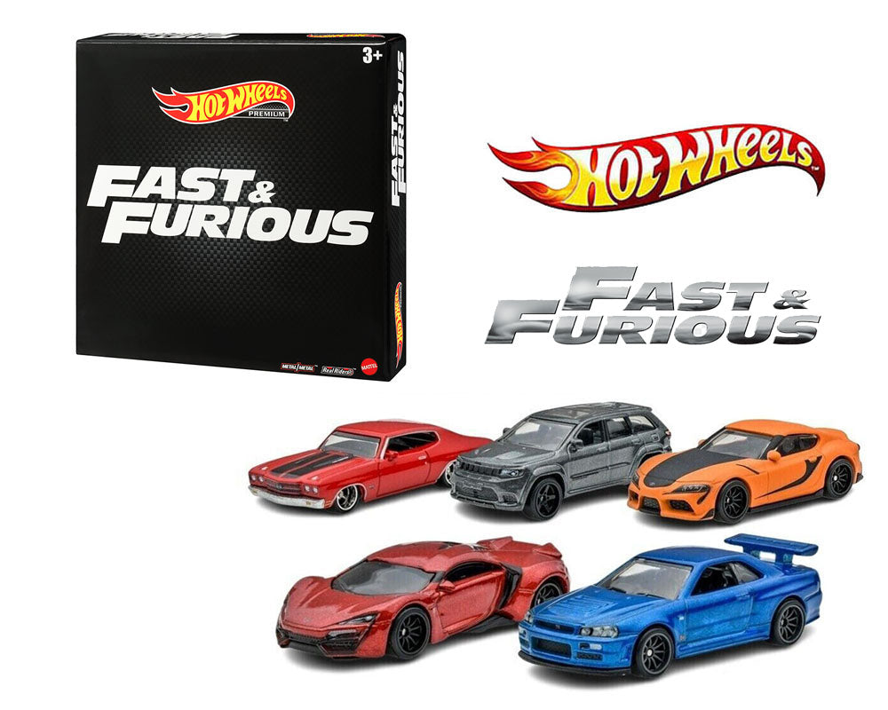 Hot Wheels 1:64 2023 Release Fast & Furious Premium Bundle 5 Cars Set –  Myguycollectibles