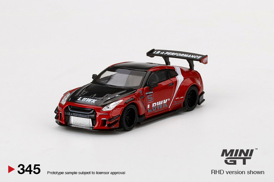 MiniGT 1:64 LB Works Nissan GT-R R35 Type 2, Rear Wing ver. 3 LB Work Livery 2.0 MiJo Exclusive #345
