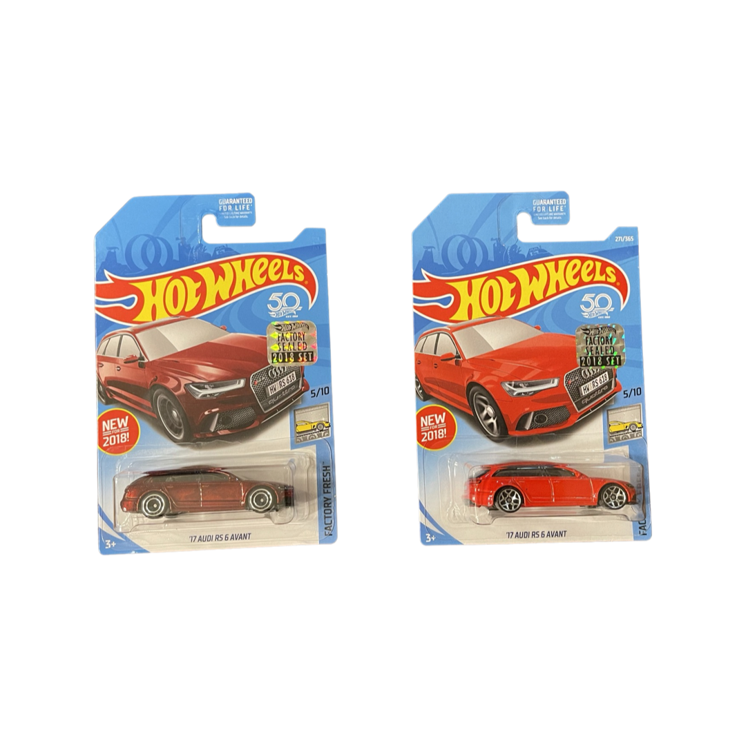 Hot Wheels 2018 Super Treasure Hunt '17 Audi RS6 Avant Pair