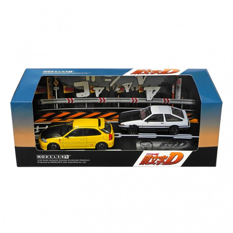 Initial D 1:64 Set Vol.10 4th Stage Keisuke Takahashi RX-7 (FD3S) & Wataru  Akiyama Levin (AE86)