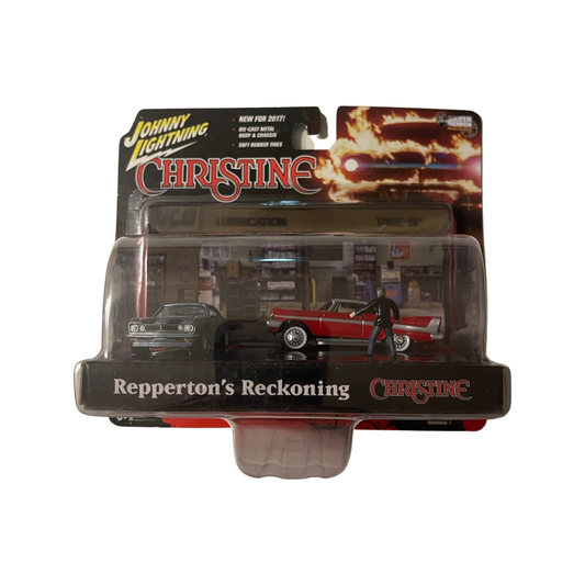 Johnny Lightning 1:64 Silver Screen Christine Repperton’s Reckoning 1958 Plymouth Fury & 1967 Chevy Camaro