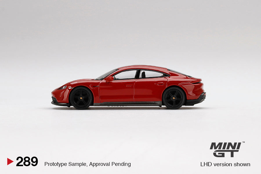 MiniGT 1:64 Porsche Taycan Turbo S Carmine Red MiJo Exclusive #289