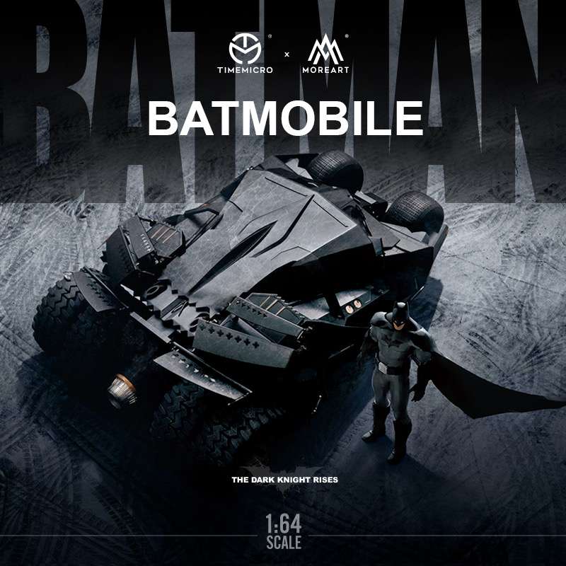 Time Micro X MoreArt 1:64 The Dark Knight Rises Batmobile Tumbler with  Batman Figure