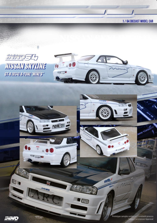 Inno64 1:64 Nissan Skyline GT-R R34 R-Tune Mine’s