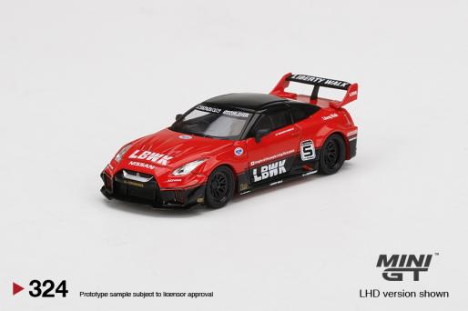 MiniGT 1:64 LB-Silhouette WORKS GT NISSAN 35GT-RR Ver.1 Red/Black MiJo Exclusives #324