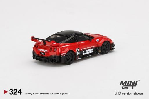 MiniGT 1:64 LB-Silhouette WORKS GT NISSAN 35GT-RR Ver.1 Red/Black MiJo Exclusives #324