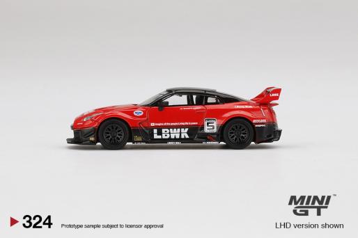 MiniGT 1:64 LB-Silhouette WORKS GT NISSAN 35GT-RR Ver.1 Red/Black MiJo Exclusives #324