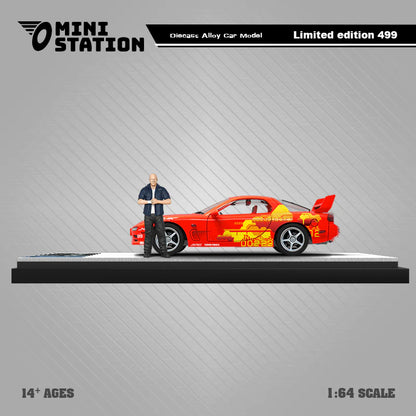 Mini Station 1:64 Mazda RX-7 With Figure