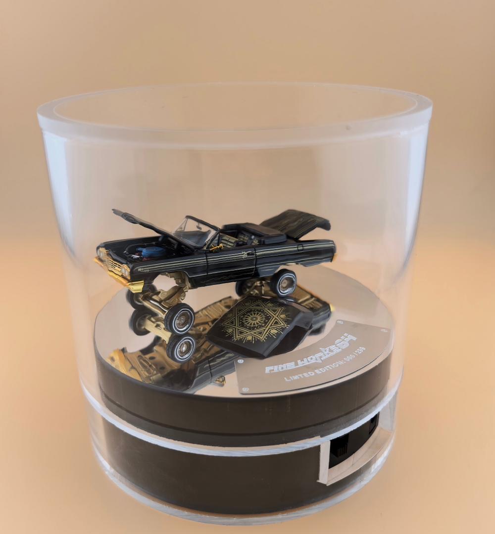 Fine Works 1:64 Chevrolet Impala Lowrider On Rotating Base - Foshan Exclusive *2 Styles*