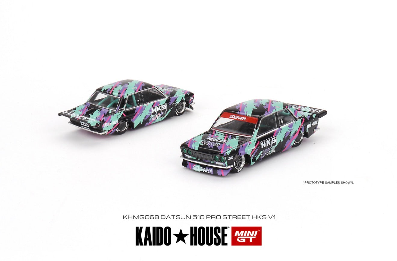 Kaido House 1:64 Datsun 510 Pro Street HKS V1 - Regular & Chase PAIR
