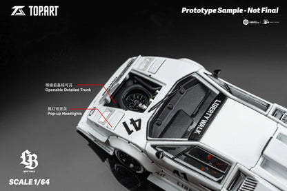 Top Art 1:64 LBWK Countach - White