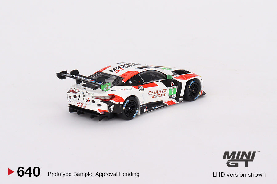 MiniGT 1:64 BMW M4 GT3 #1 Paul Miller Racing IMSA 2023 Sebring 12 Hrs. GTD Winner – MiJo Exclusive #640