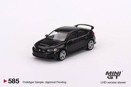 MiniGT 1:64 2023 Honda Civic Type R Advan GT Wheels – Crystal Black Pearl – MiJo Exclusive #585