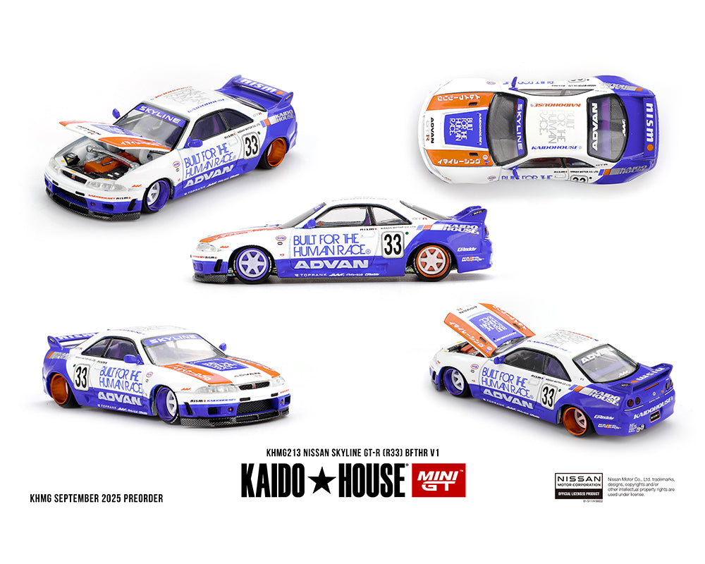 MiniGT X Kaido House 1:64 Nissan Skyline GT-R (R33) BFTHR V1