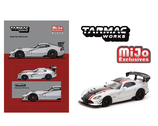 Tarmac Works 1:64 Dodge Viper ACR Extreme – Silver – Global64 – MiJo Exclusive