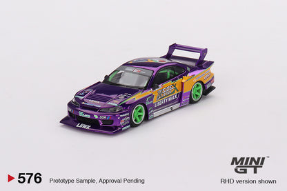 MiniGT 1:64 LB-Super Silhouette Nissan S15 SILVIA #555 2022 Formula Drift Japan - MiJo Exclusive #576