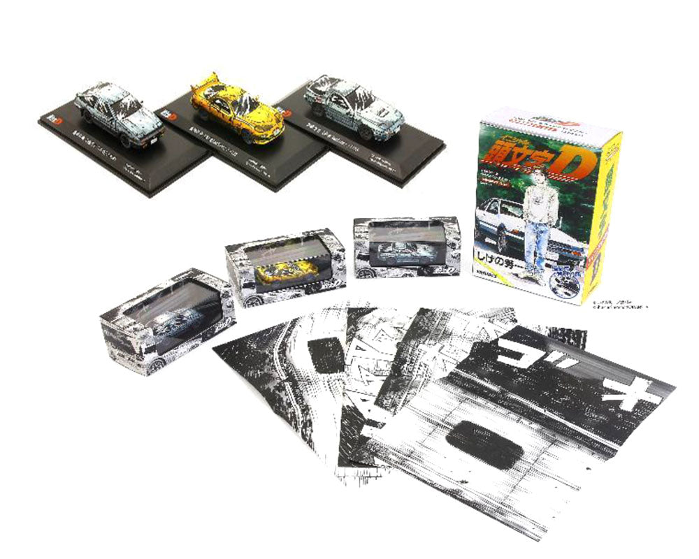 Kyosho 1:64 Initial D Comic Special Edition Manga Art 3 Cars Set