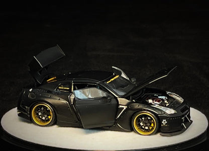 PGM 1:64 Rocket Bunny GT-R R35 Matte Black Luxury Version