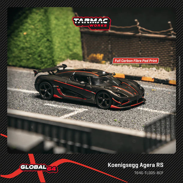 Tarmac Works 1:64 Koenigsegg Agera RS - Black Full Carbon