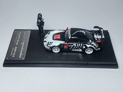MyModelCollect 1:64 Porsche RWB 964 High Wing White Bone Dragon With Figure