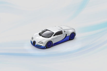 Mortal 1:64 Bugatti Veyron - White Pearl/Blue