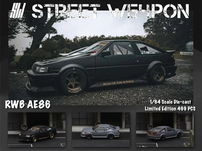 Street Weapon 1:64 RWB Toyota AE86 Trueno - 3 Styles