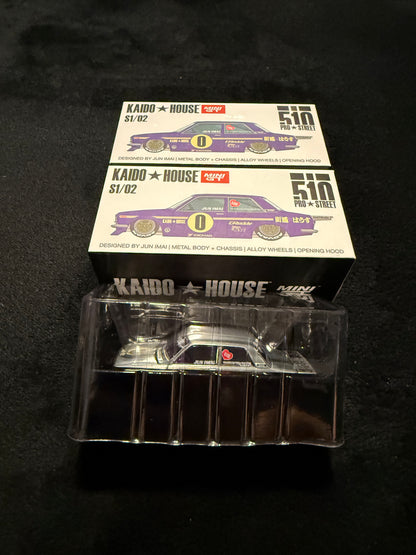 Kaido House 1:64 Datsun 510 Pro Street OG Purple - Regular & Chase PAIR