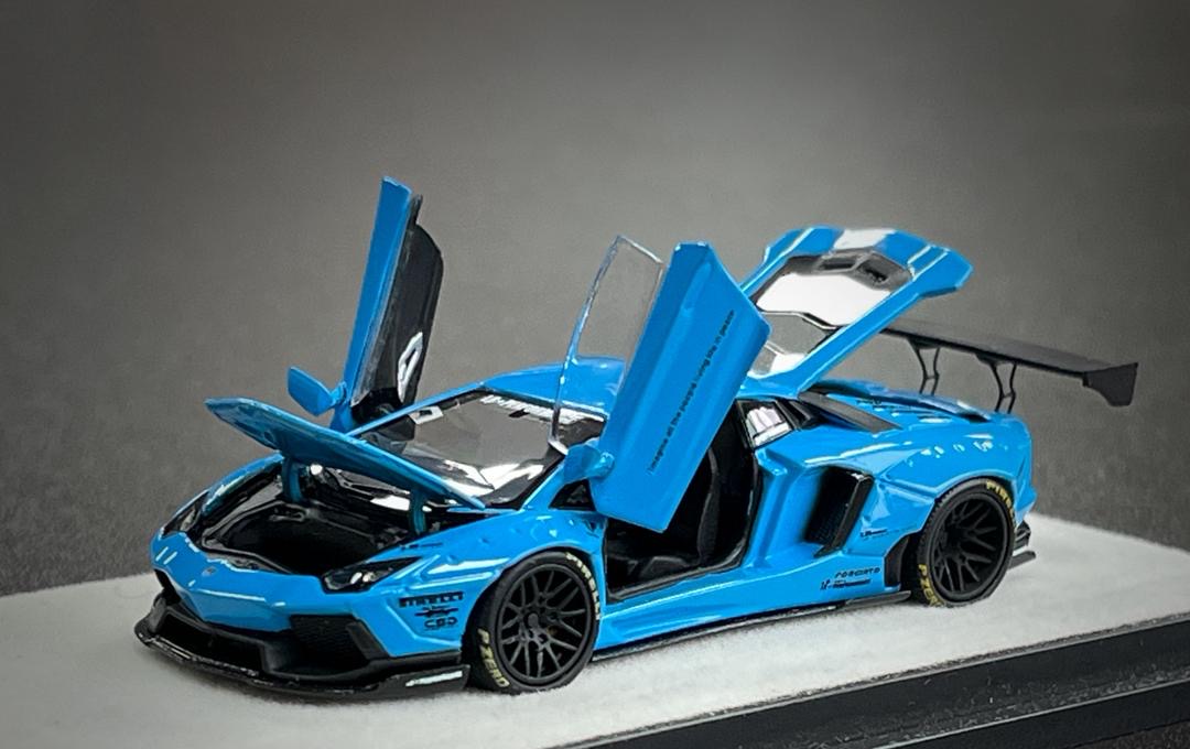 PGM 1:64 Lamborghini Aventador LBWK LP700-4 Blue