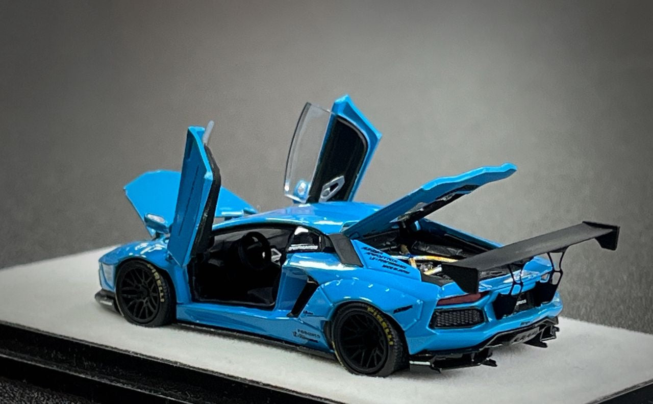 PGM 1:64 Lamborghini Aventador LBWK LP700-4 Blue