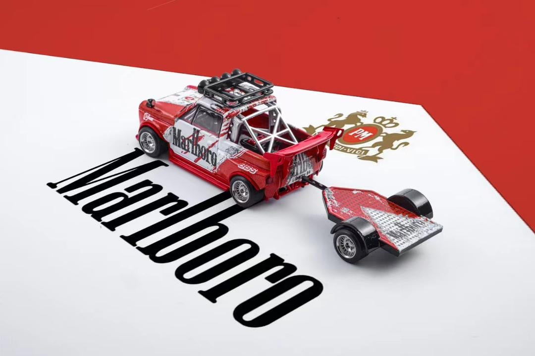 Liberty64 1:64 Honda Pickup & Trailer - Marlboro Livery