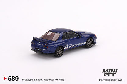 MiniGT 1:64 Nissan Skyline GT-R Top Secret VR32 – Blue Metallic – MiJo Exclusive #589