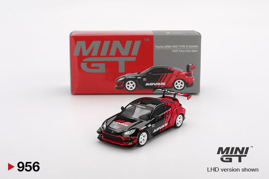 MiniGT 1:64 Toyota GR86 HKS TYPE R ADVAN – 2022 Tokyo Auto Salon #956