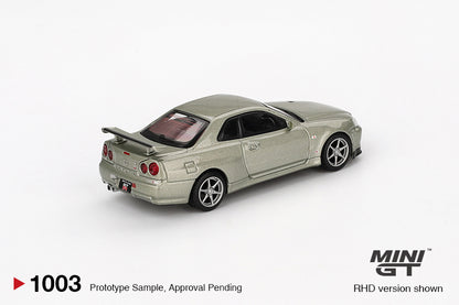 MiniGT 1:64 Nissan Skyline GT-R (R34) V-Spec II Nür – Millenium Jade #1003