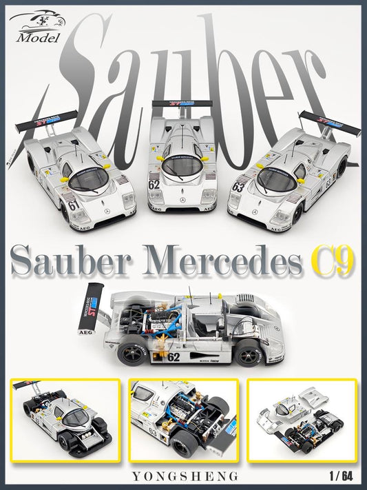 YS Model 1:64 Mercedes Sauber C9 1989 *3 Styles*