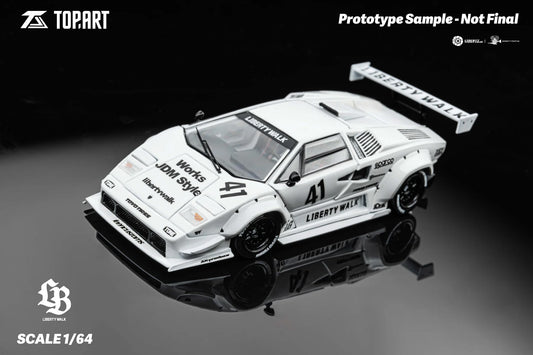 Top Art 1:64 LBWK Countach - White
