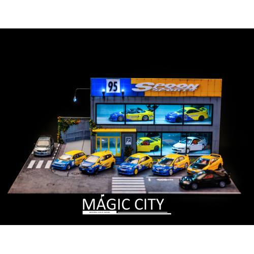 Magic City 1:64 Spoon Sports Garage Showroom Diorama - 110010