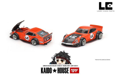 Kaido House 1:64 Nissan Fairlady Z Kaido GT 'ORANGE BANG' Larry Chen V1 - Regular & Chase PAIR