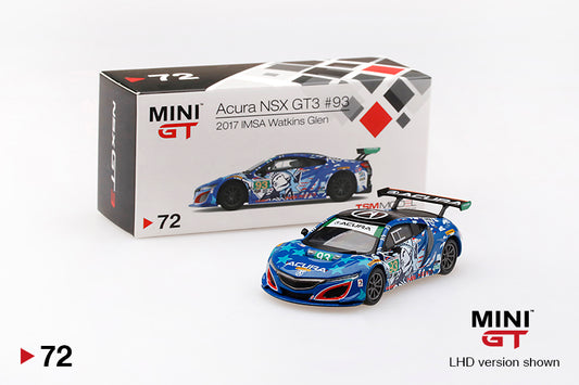 MiniGT 1:64 Acura NSX GT3 #93 Statue of Liberty" 2017 IMSA Watkins Glen #072