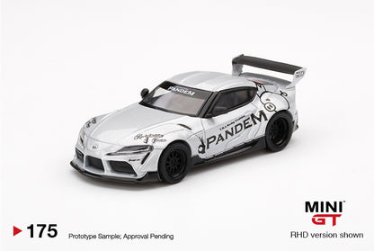 MiniGT 1:64 Pandem Toyota GR Supra V1.0 Silver - MiJo Exclusive #175