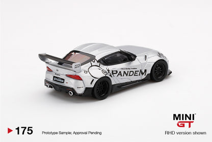 MiniGT 1:64 Pandem Toyota GR Supra V1.0 Silver - MiJo Exclusive #175
